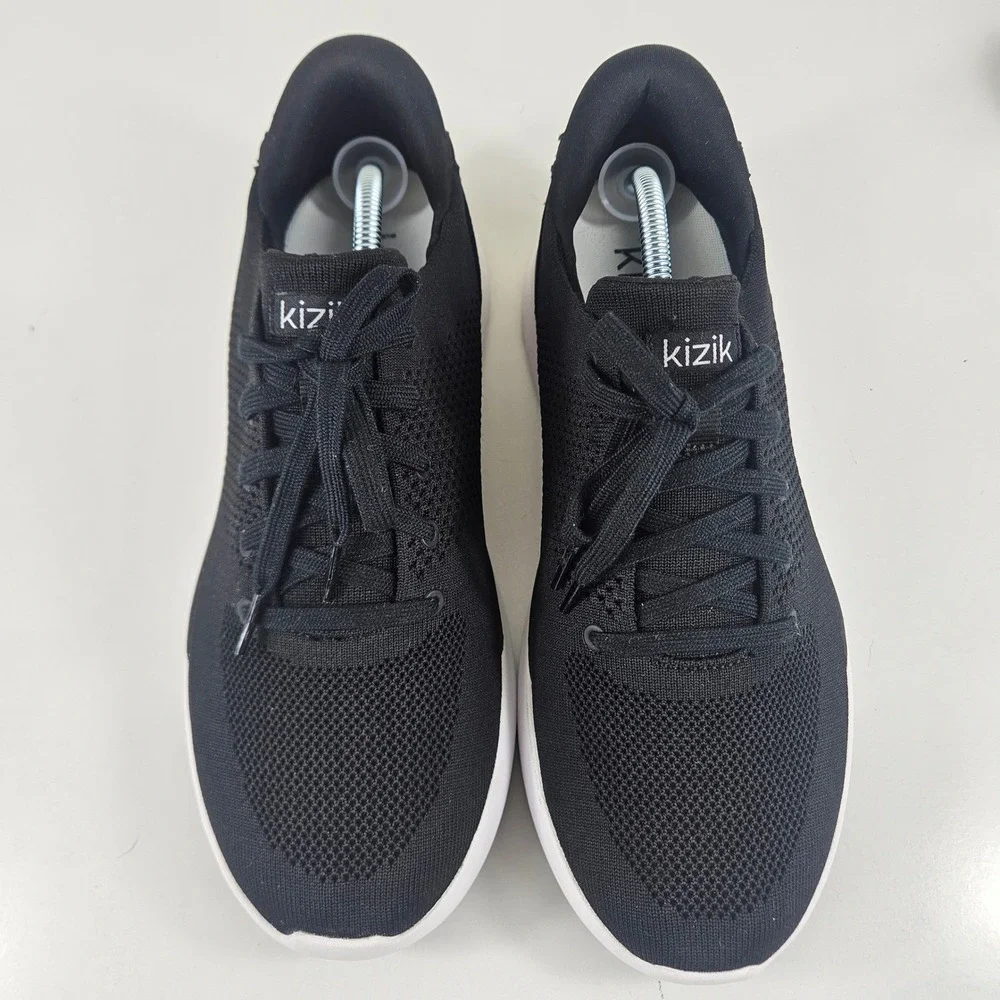 Kizik Lima Hands-Free Mens 11 W 12.5 Sneakers Black White Mesh Athletic Shoes